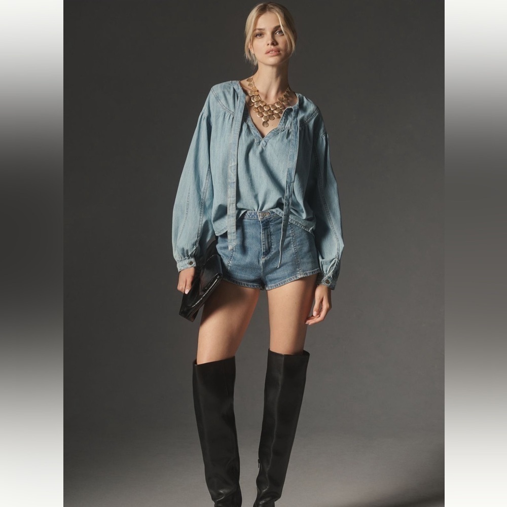 Pilcro low rise micro shorts